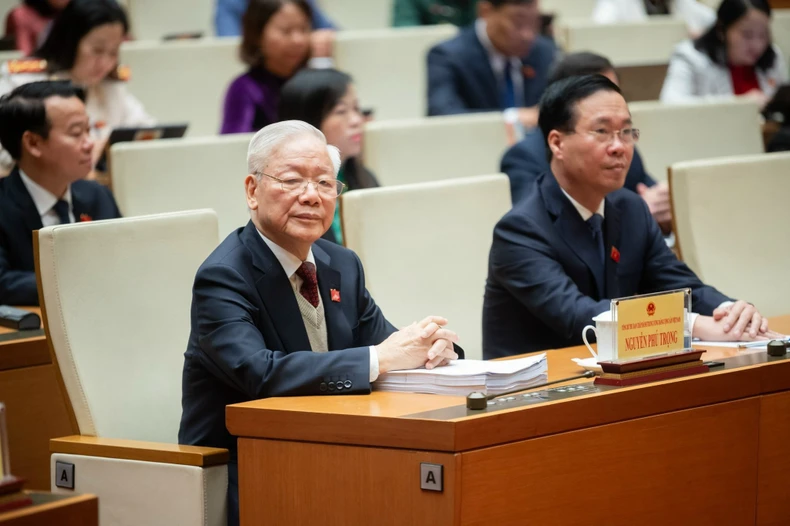 Tổng Bí thư Nguyễn Phú Trọng dự khai mạc Kỳ họp bất thường lần thứ 5, Quốc hội khóa XV ảnh 1