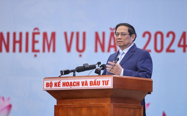 Thủ tướng&nbsp; Phạm Minh Ch&iacute;nh ph&aacute;t biểu chỉ đạo tại Hội nghị. Ảnh: VGP/Nhật Bắc