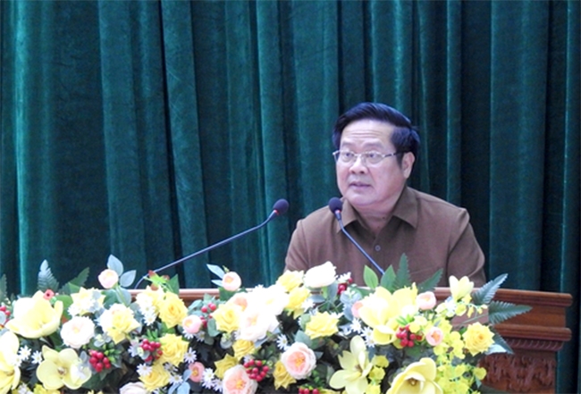 Chủ tịch UBND tỉnh Kon Tum Lê Ngọc Tuấn phát biểu tại buổi đối thoại