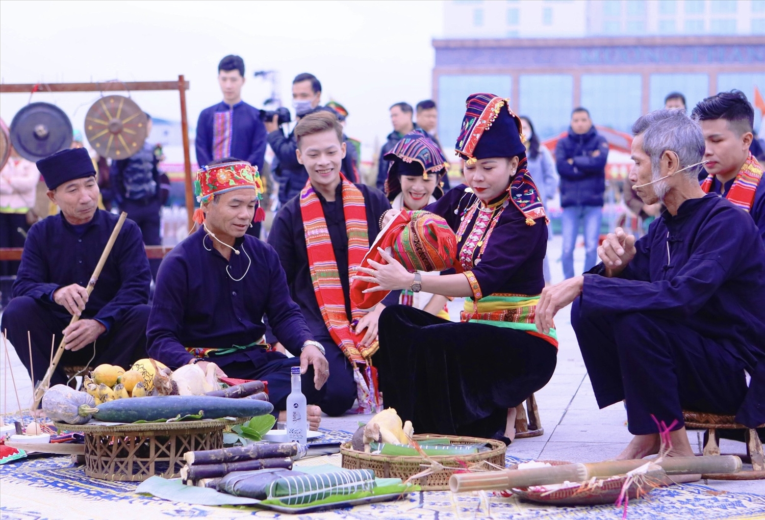 Một hoạt động trong Lễ Xé Pang Á của dân tộc Kháng Sơn La được công nhận là Di sản văn hóa phi vật thể quốc gia đợt này. Ảnh: Vy Liên